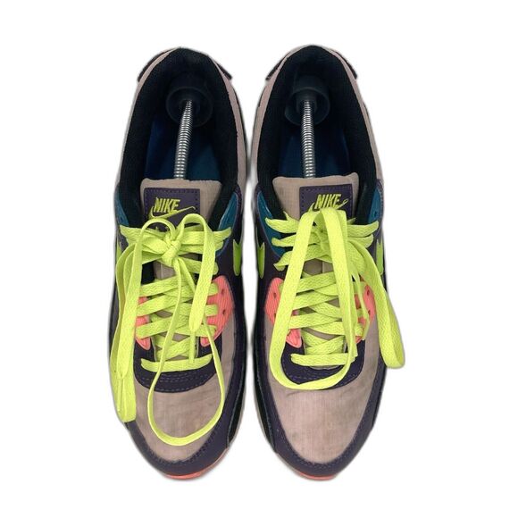 Nike Air Max 90 -Women's Sz 10 -Dark Raisin Cyber -Colorblock Sneaker CV8819-500 - Picture 4 of 12